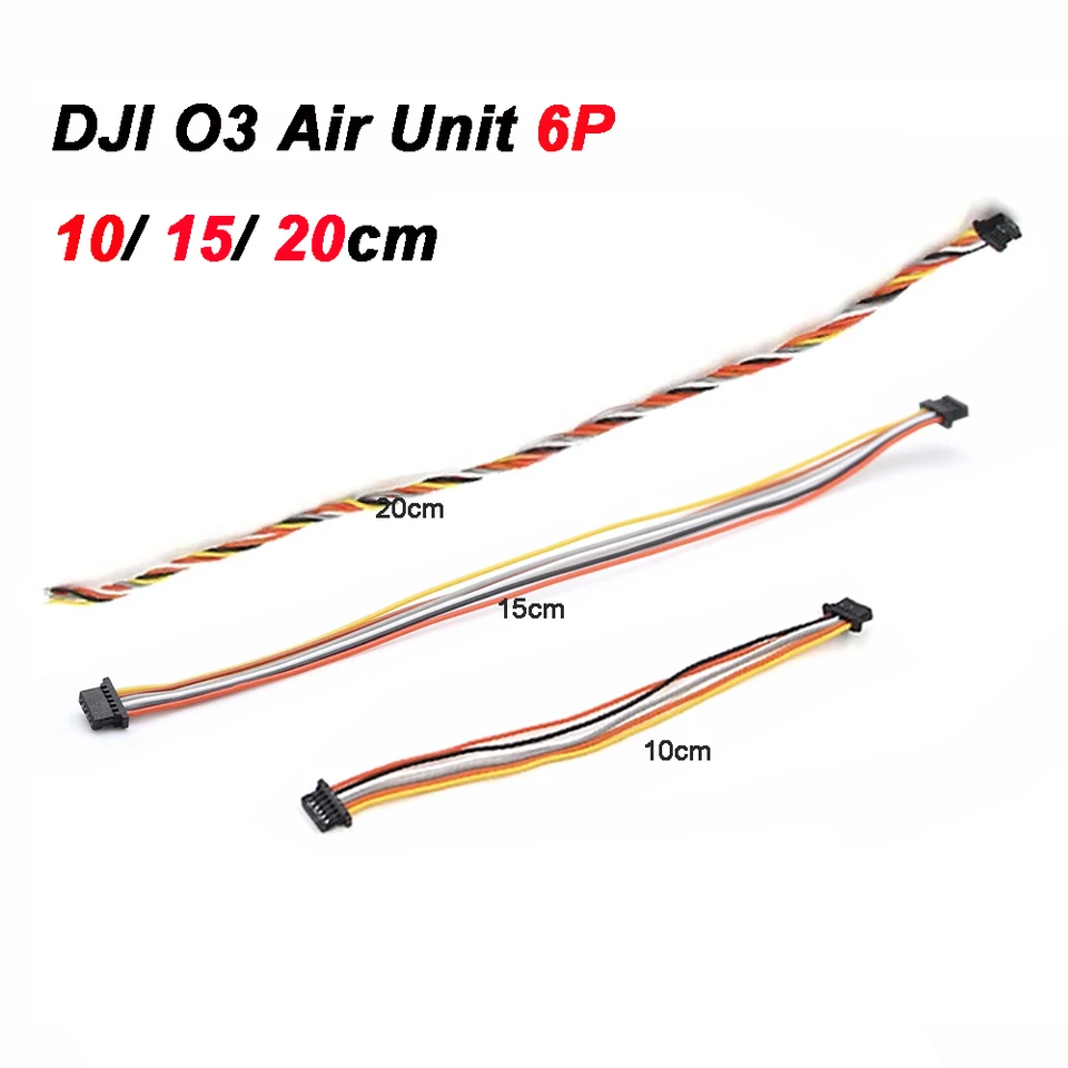 2pcs pre DJi O3 Air Unit Let Let Ovládač Priamy zástrčka 6p Kábel 10 cm/15cm/20cm silikónový drôt F4 F7 FC FPV DRONY