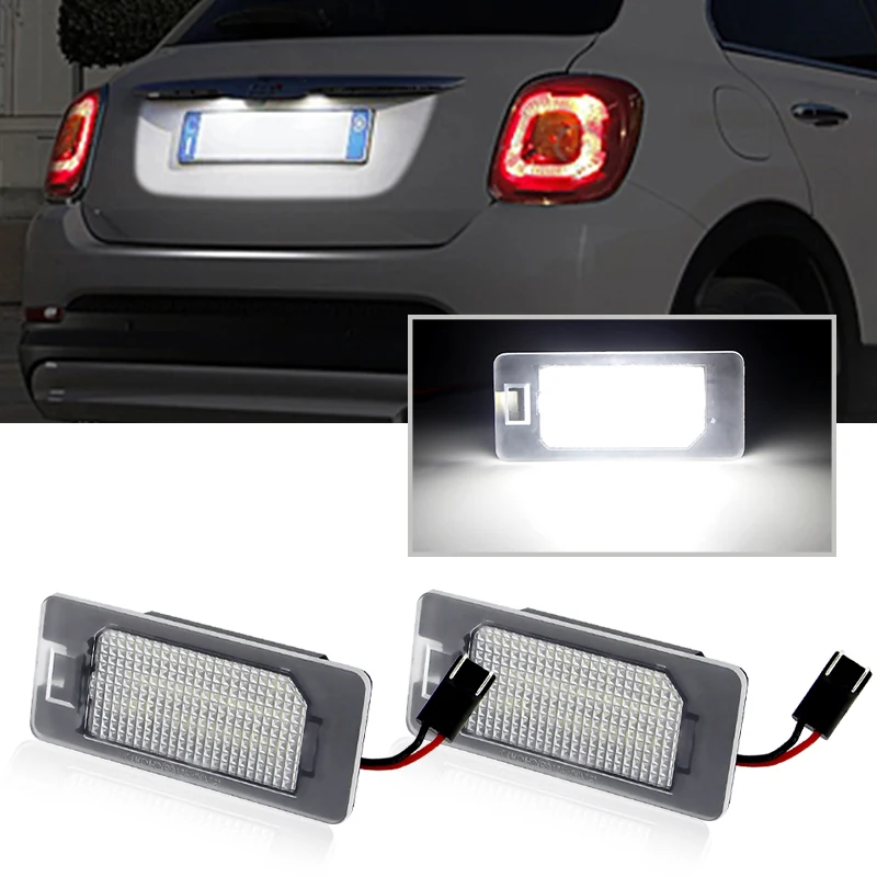 2pcs pre Fiat 500x 2014 2015 2016 2017 2018 2019 2020 2020 2021led Licencia Number Doska Light Zadná značka žiaroviek Canbus Automatické diely