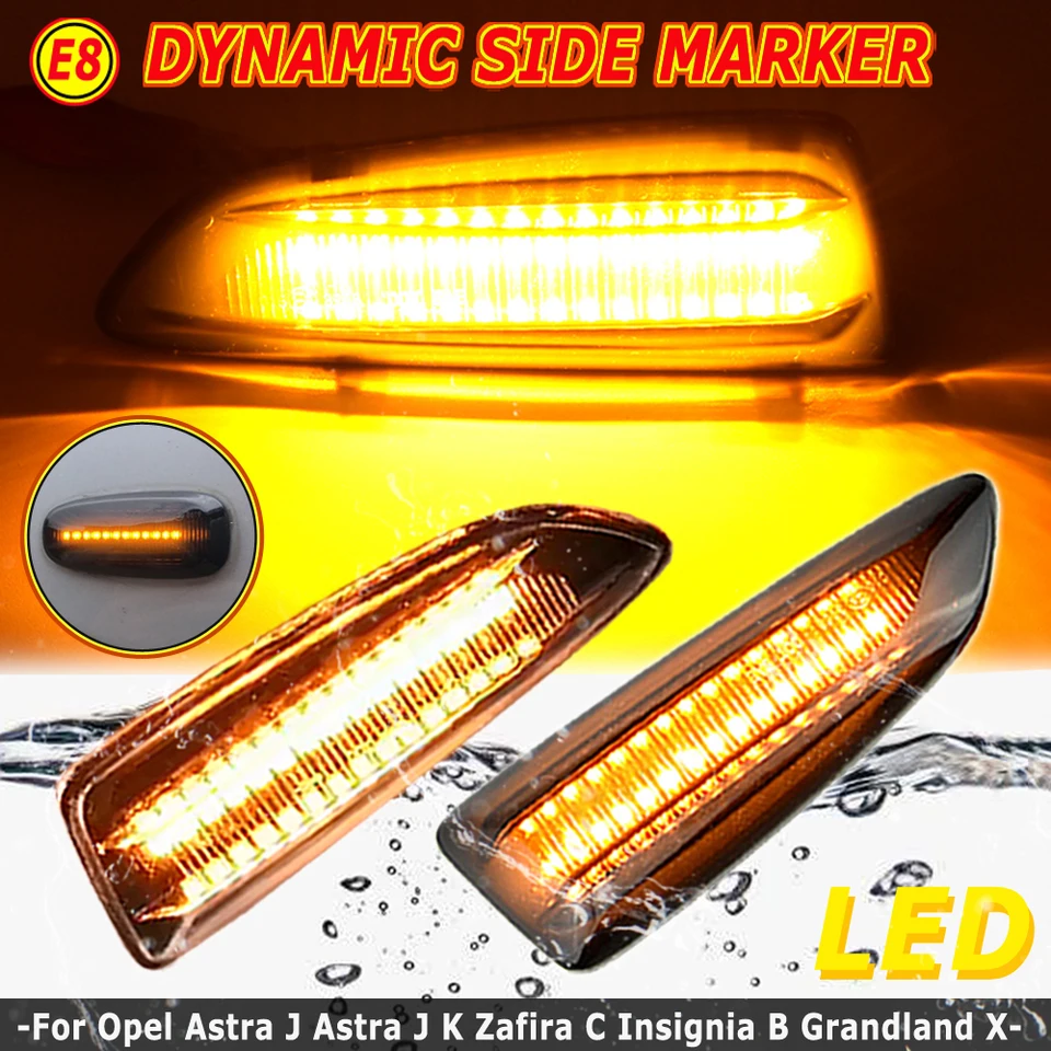 2pcs pre Opel Astra J Astra JK Zafira C Insignia B Grandland X LED Dynamický bočný marker sekvenčný blinker svetlo