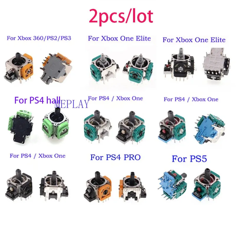 2pcs pre PS5 PS4 Pro Slim PS2 PS3 Xbox 360 NGC Controller 3D Rocker Joystick Axis Analógový snímač Opravy Switch Pro GamePad