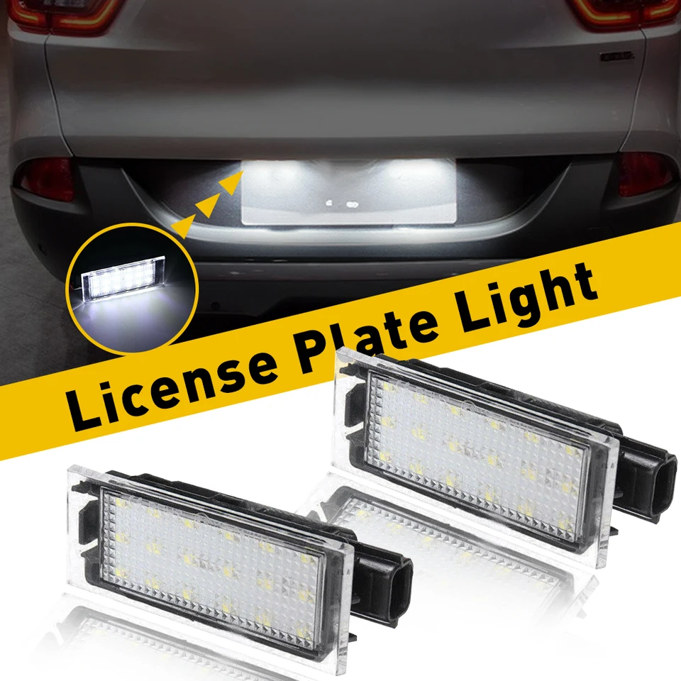 2pcs pre Renault Logan Master Megane Trafic twingo Mkii Mkiii LED Number Number LED LISSIBLE LIST LAMP Zostava vysokého jasu