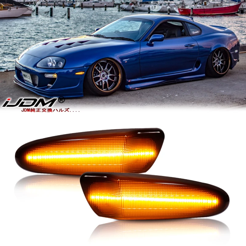 2pcs pre Toyota supra Mk.4 pre 00-05 Toyota Celica predný nárazník bočného značky LED svetlá Otočte signálne svetlo/voľné svetlá