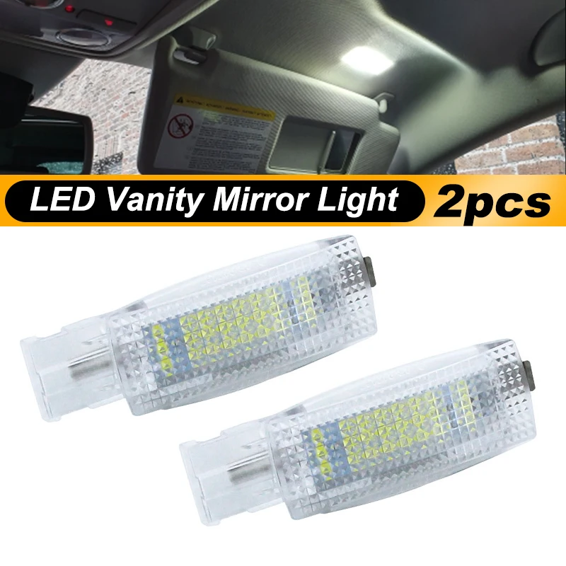 2pcs pre VW LED Vanity Mirror Mirror Slnko zrkadlové lampa pre SKoda Superb 2008 ~ Up for SEAT ALHAMBRA 2011 ~ UP čítanie žiaroviek