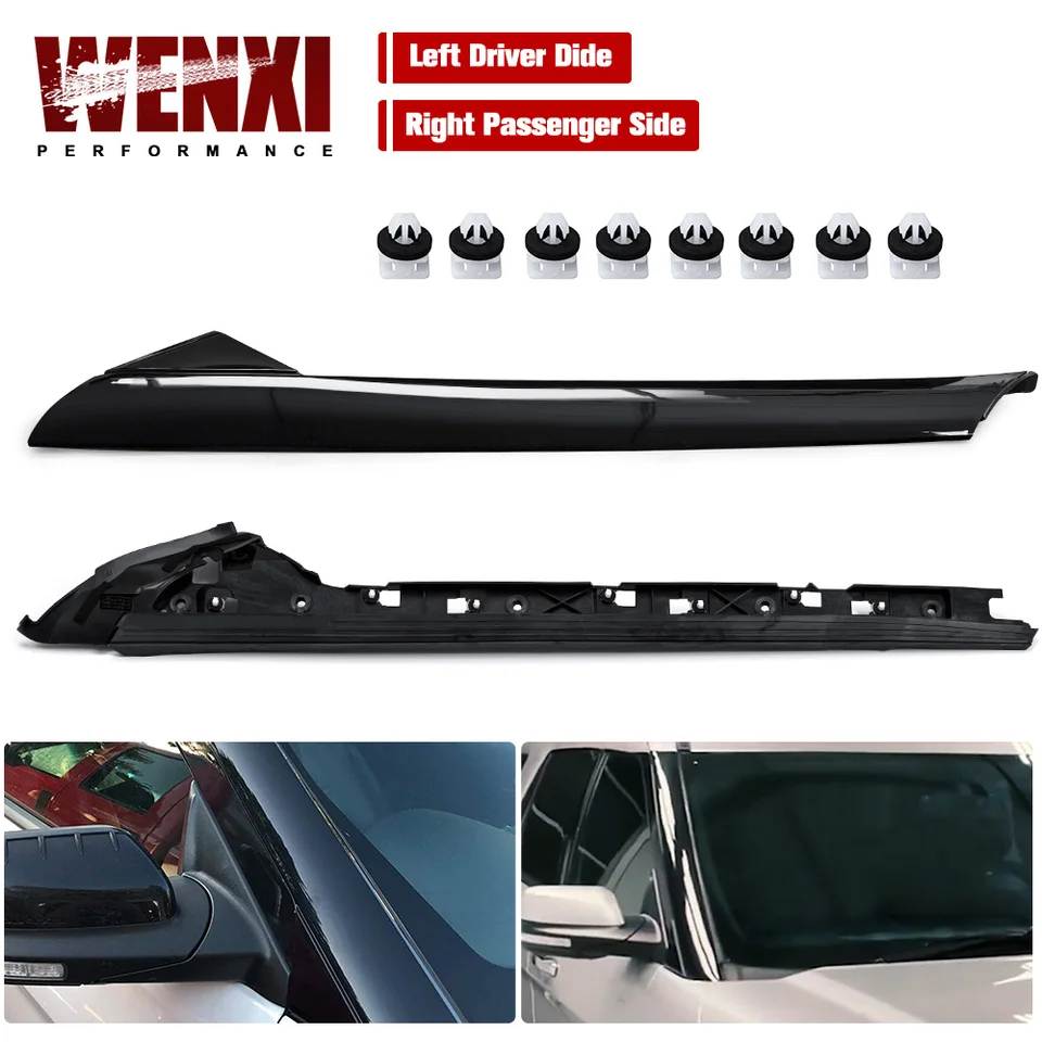 2pcs predný ľavý pravý A stĺpikový čelný sklo Vonkajšie črepky Vnútorné výmeny vnútornej výstelky pre Ford Explorer 2011-2019 2.3L / 3,5L