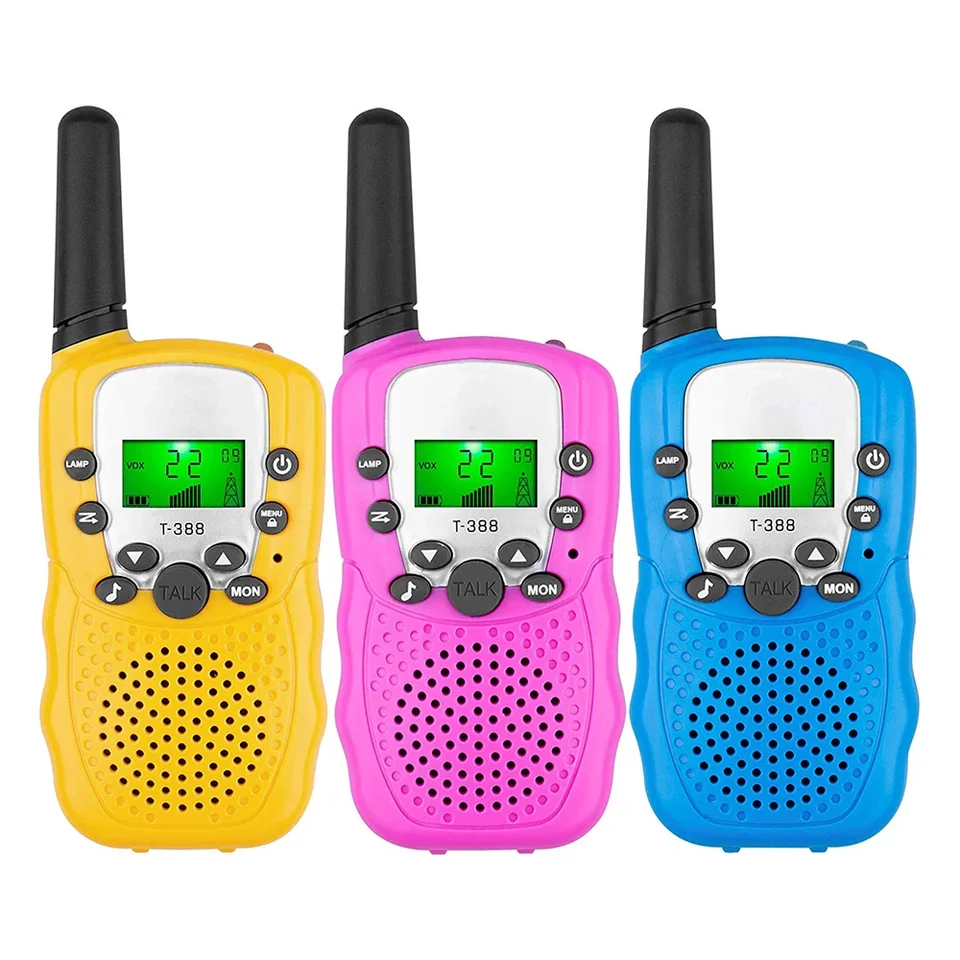 2pcs prenosné deti vreckové vysielateľné vysielateľské vysielacie telefónne prijímač Rádio prijímač 6 km mini hračky Walkie Talkie Gifts Boy Girl