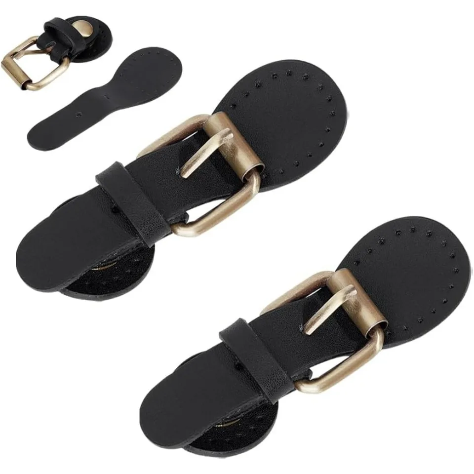 2pcs Pu Leather Siť na prepínacích sponi, kabelkovej karte Uzatvorenie kožené prasknutie