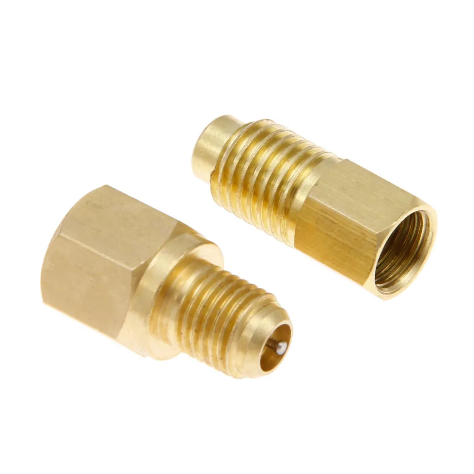 2PCS R134A a R22 Adaptéry s jadrom ventilu pre kohútik nabíjania vákuového čerpadla nabíjanie olejového nabíjania 1/4 