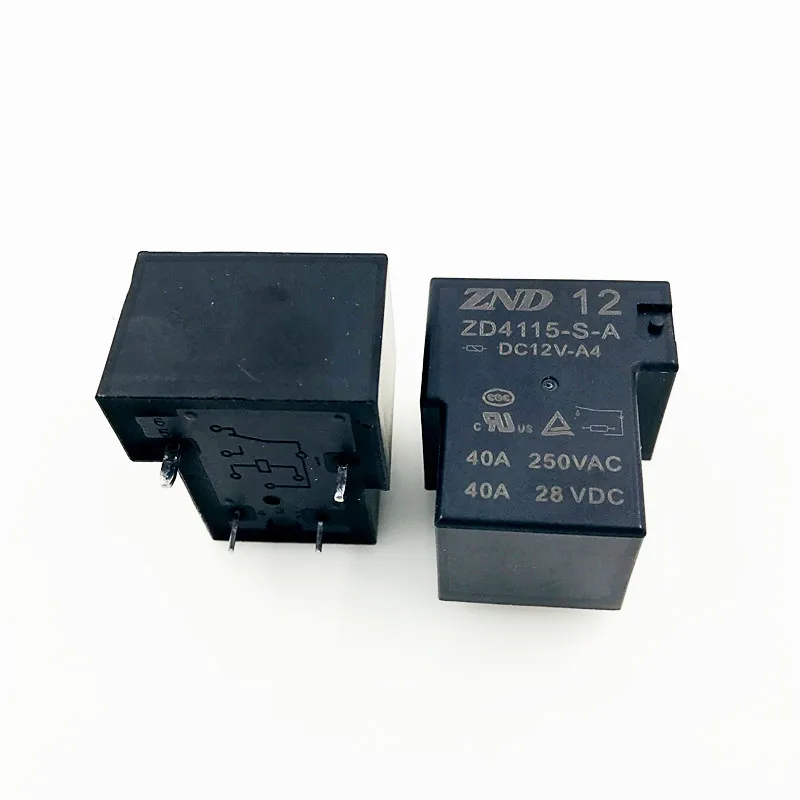 2pcs relé ZD4115-SA 12VDC 30A 4 stopy normálne otvorené T90 HF / JQX-15F