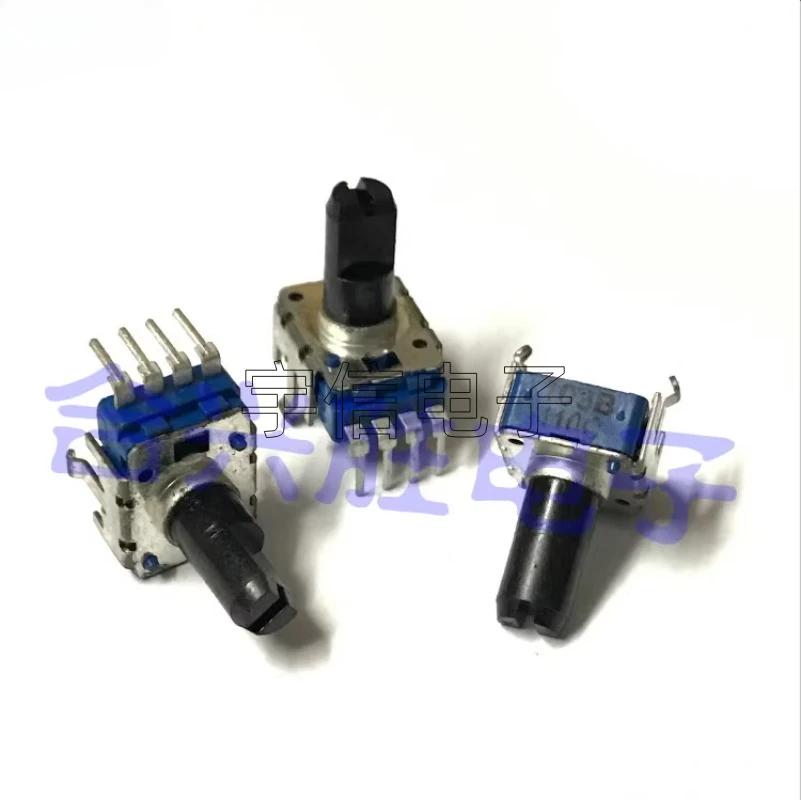 2pcs RK11 s jedným linkom Potentiometer B10K so stredným hriadeľom 13 mm výkonný zosilňovač zvukový zosilňovač rotačný potenciometer B103 4-kolík