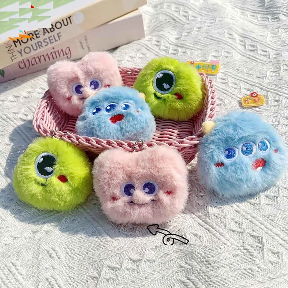 2pcs roztomilé plyšové monštrum prívesok brošňa ručne vyrábaná ozdoba tašiek na šaty príslušenstvo diely patch keychain šperky výroby detských darčekov 116