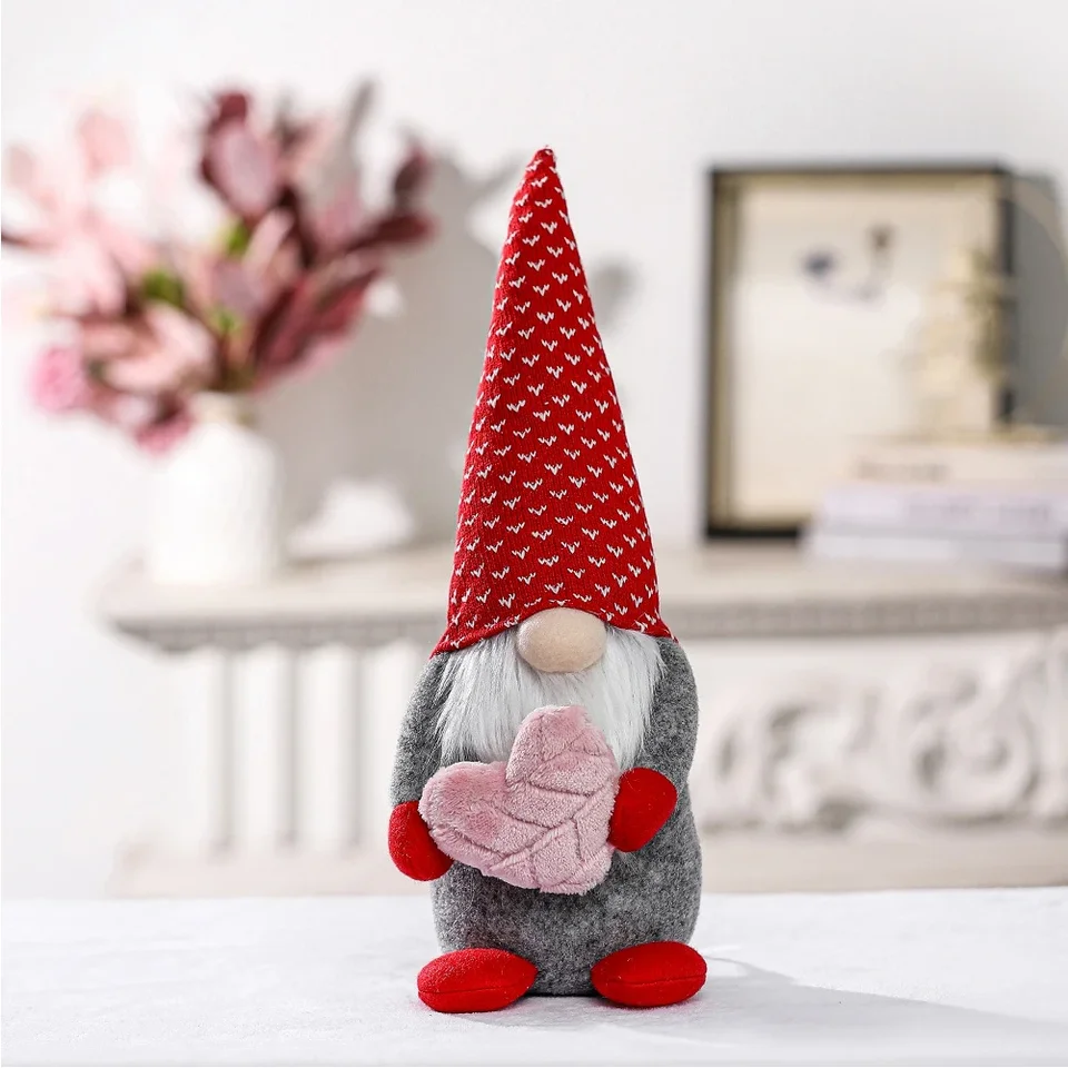 2pcs roztomilý hračku bez tváre Gnome s pletením klobúku plyšový bez tváre ornament Darček pre priateľku priateľka