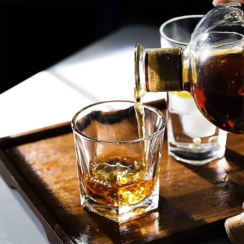 2pcs set 270 ml hrubá spodná whisky koktail okuliare Priehľadná domácnosť baijiu pivo šálky Hot Tea hrnček luxusný pohár na víno