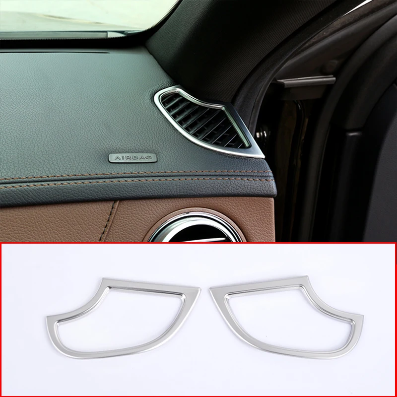 2pcs/set ABS Chrome Dashboard Dashboard Klimatizačný vývodový kryt krytu pre Mercedes Benz W222 S trieda 600 500 400 350