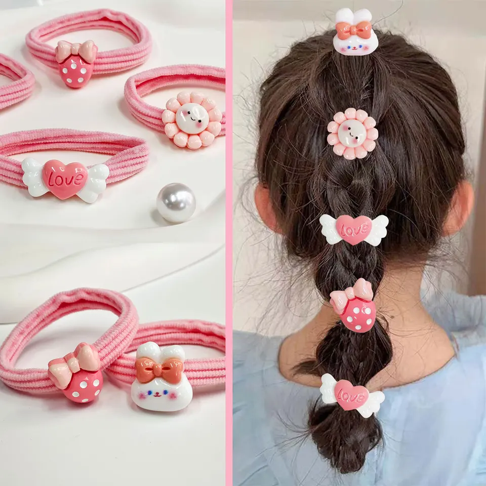 2pcs/set detské vlasy kapely sladké roztomilé zajačiky deti vlasy Girls Headdresses Don't Hurt Hair Summer Girls Hair Bands