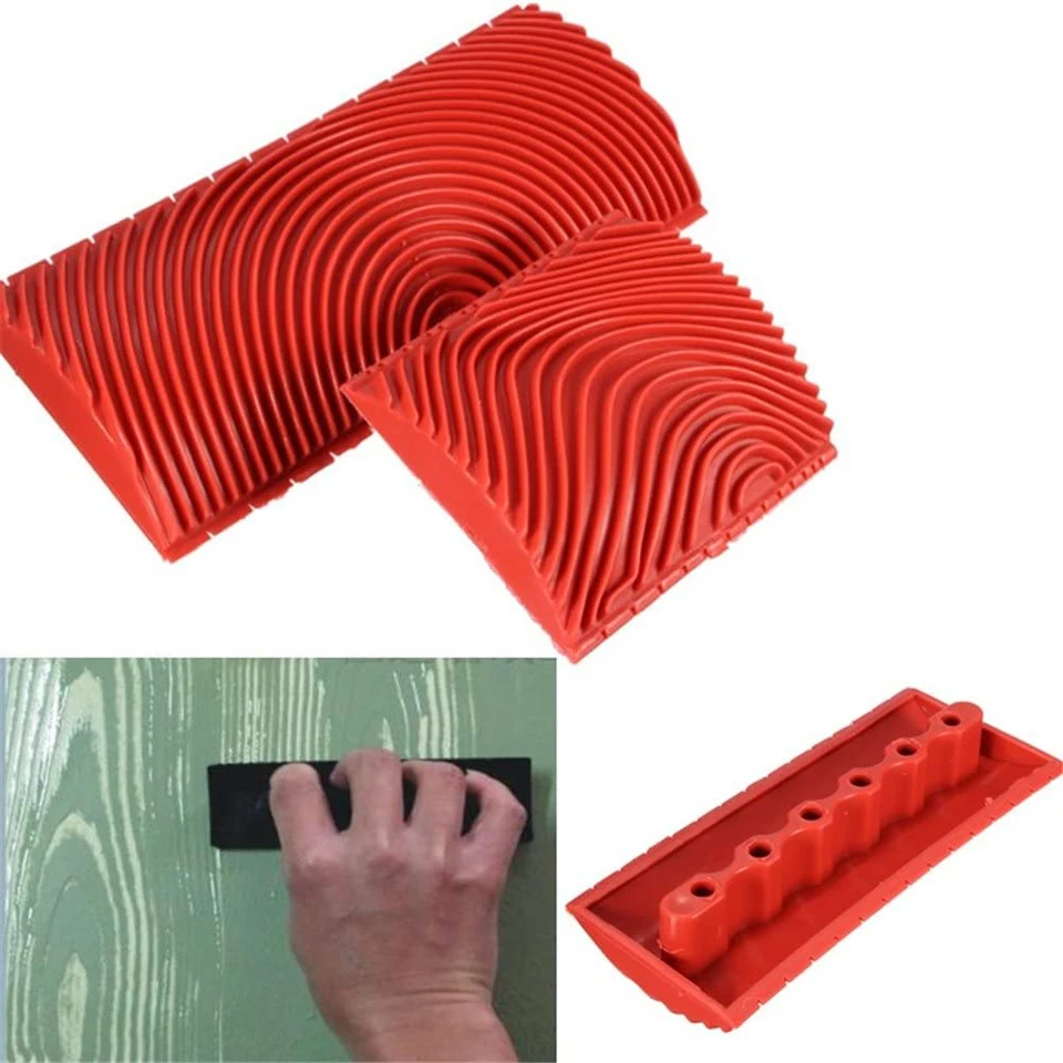 2pcs/set gumové kefy maľovanie Nástroje imitácia drevené zrnko maľba nástenná maľba Domov dekorácie umenie Elbosing DIY Zchladnutie
