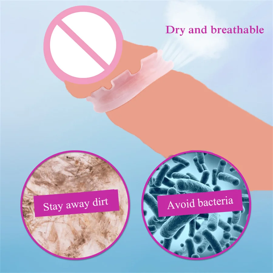 2pcs/set silikónového penisového kruhového oneskorenia ejakulácie Cockrings opakovane použiteľný predkožkový korektor Denne/nočné žliečky Ring Sex Hračky pre mužov