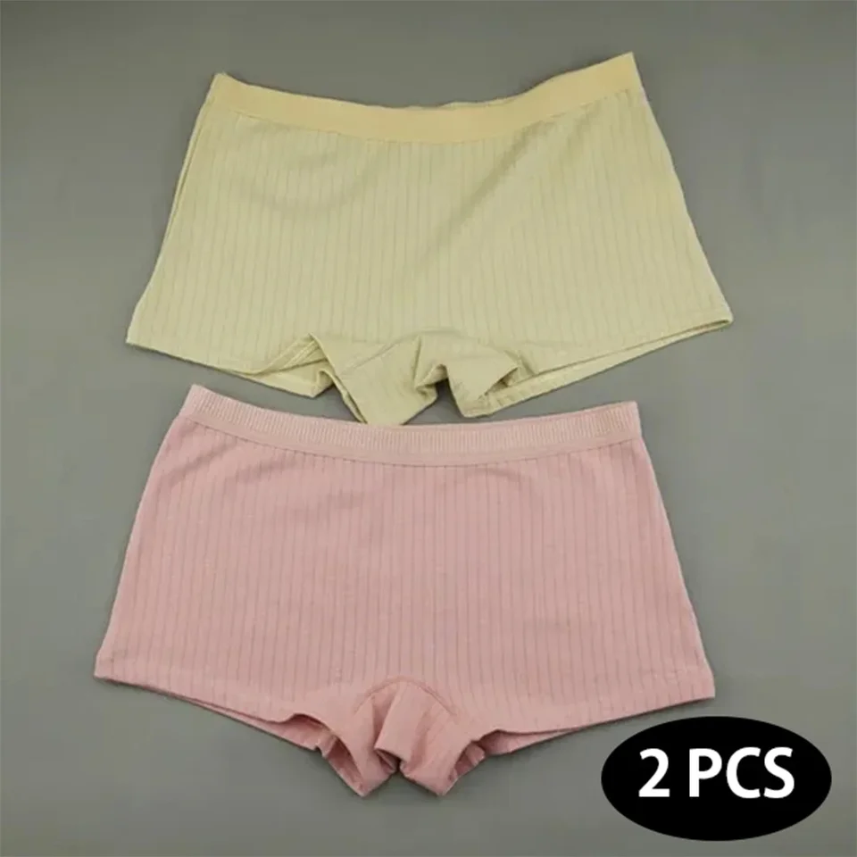 2pcs/set vysoko kvalitný bavlnený Boyshorts Ženy Módne módne boxerky Priedušné bezpečnostné šortky sexy spodná bielizeň Žena