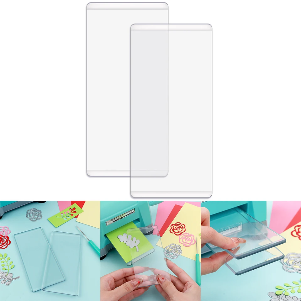 2pcs/set číry polykarbonát plastové plastové dosky Mini rezacie doštičky pre strihový stroj Vysoko kvalitné 2025 nových domácich majstrov