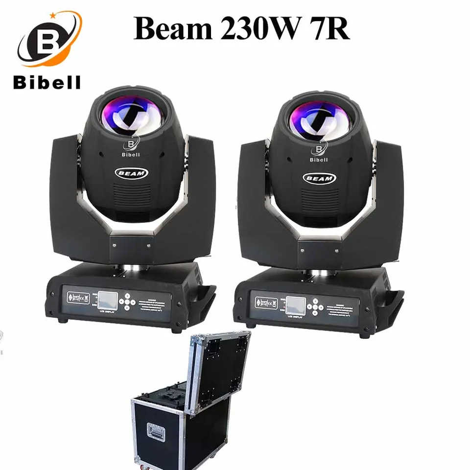 2pcs Sharpy Lyre Beam 7R 230W Moving Head Light Flightcase Clay Pack CALY 7R Lyre DXM DJ DISCO PARTY BAR CLUB STAVE LIGHTING