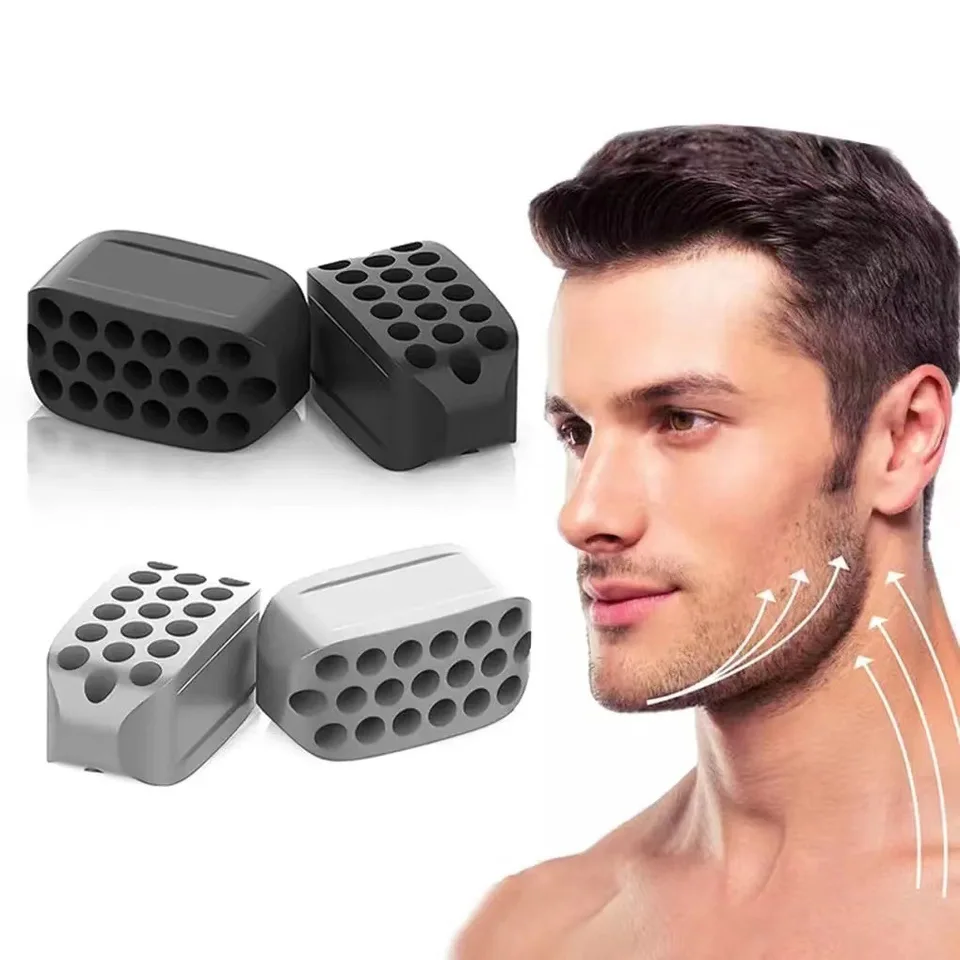 2PCS Silikónová čeľusť Toner Toner a čeľusť fitness guľôčkový krk