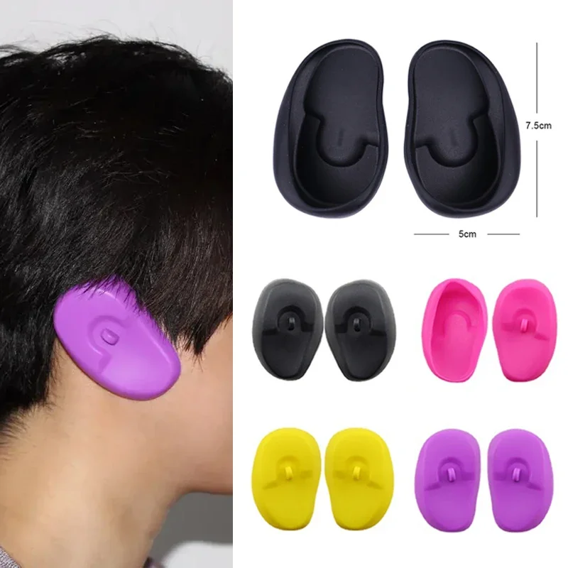 2pcs Silikónový uší kryt vlasy farbenie farbenie chránič ucha uší uši Salon Ear Shield Earmuffs Caps