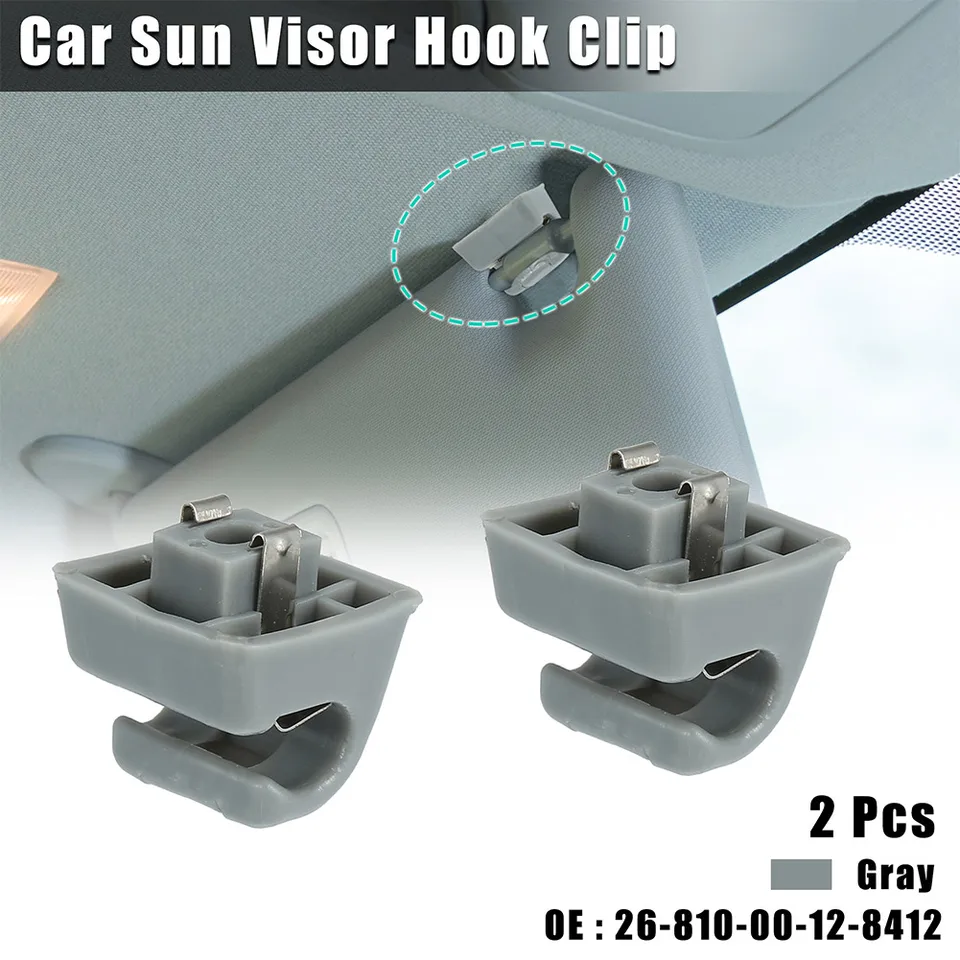 2pcs Sun Clips Clips for Mercedes-Benz W123 W124 2 držiak na držiak držiaka na držiak na slnečné varenie slnečného klipu Sun Visor Clip Hanger