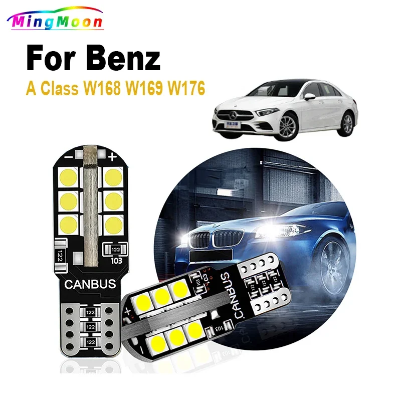 2PCS T10 LED žiarovky Interiérová lampa pre Mercedes Benz MB triedy W168 W169 W176 A160 A170 A180 A200 A220 A250 A45 Svetlá výšky