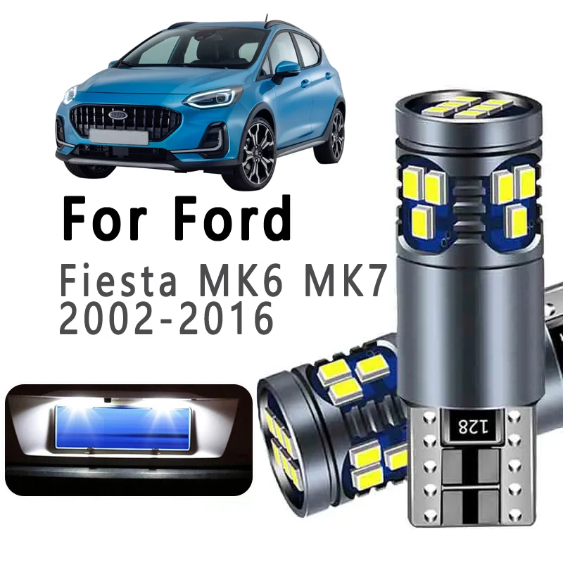 2PCS T10 Žiarovky na autá LED parkovacia lampa pre Ford Fiesta MK6 MK7 2002-2013 2014 2015 2016 2016 Svetlá Interiér CAR Interiér