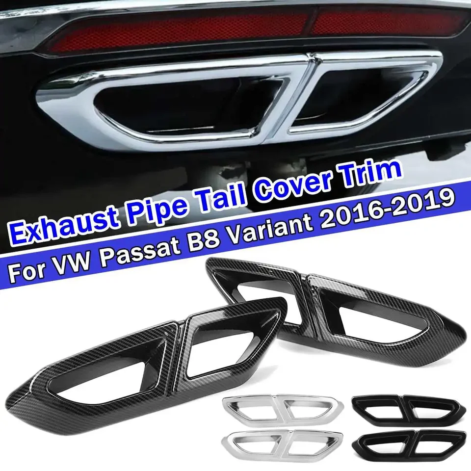 2pcs tlmič výfukových rúrok výfukových rúr pre VW pre Passat B8 Rline Variant 2016-2019