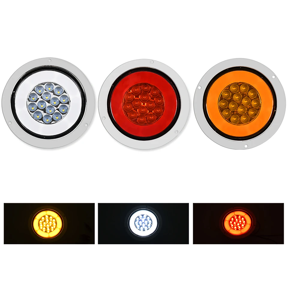 2pcs Tractor Taillight LED TRACK TACK SLETICKY 24 V CARAVAN Zadné svetlo prívesie brzdenie svetlo Turn Signal Signál RECESE LAMP