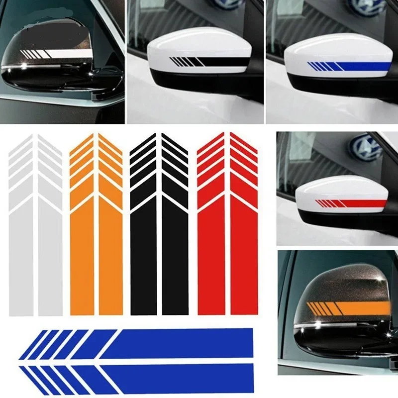2pcs Universal Automatické nálepka automobilu Nonblčanie módne farebné pruhy nálepka pretekáva