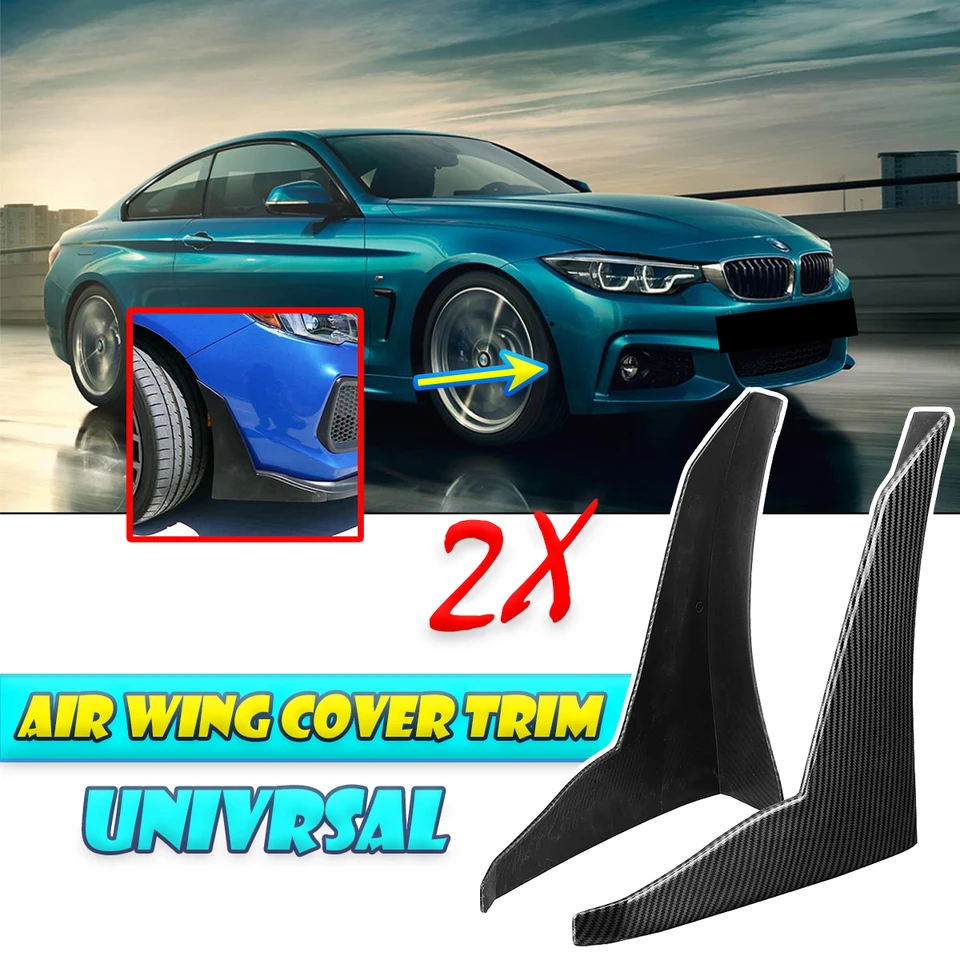 2pcs Universal Car Side Fender Venter Air Wing Cover Tink Tink Tink Lip Strana krídla pre Subaru WRX STI pre Honda pre Toyota