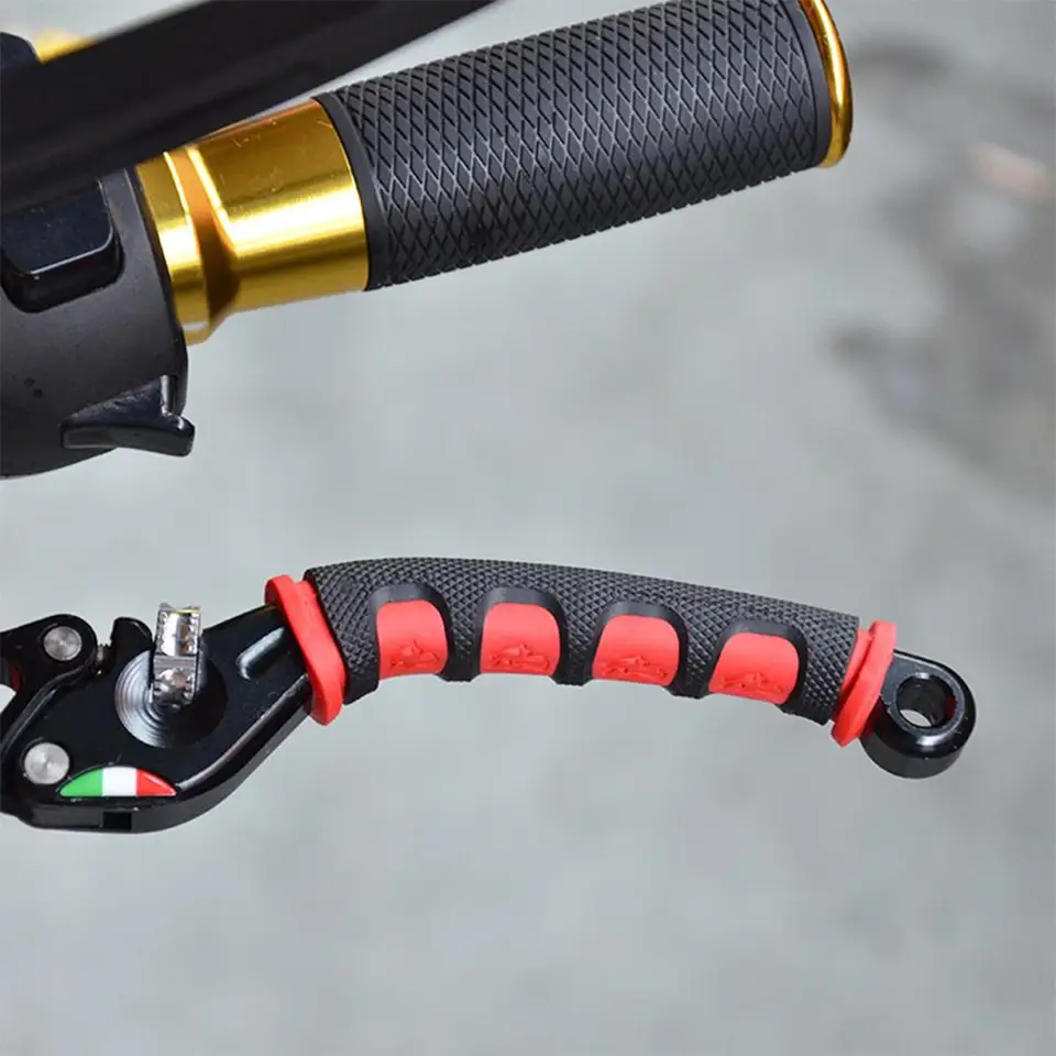 2pcs Univerzálne mäkké protišmykové brzdenie rukoväte silikónového obalu na bicykli na bicykli Ochranné príslušenstvo riadidlá