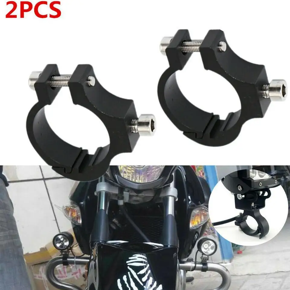 2pcs Univerzálny motocykel svetlometový držiak trubice na vidlice držiak na držiak na sponku spánku spoplatnenia spoplatnenia pre honda pre honda