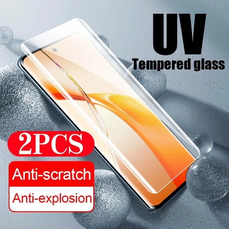 2pcs UV temperovaný sklenený chránič obrazovky pre OnePlus 12 11 10 9 8 7t Pro Full Cover Protect Film Ace 3 2 Pro Glass Smartphone