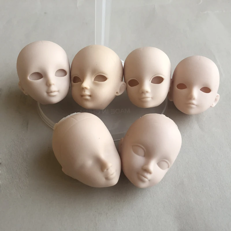 2pcs/veľa mäkkých domácich majstrov praxe -up bielych bábiok pre bábiky pre 1/6 BJD, pokiaľ ide o cvičenie make -upu 29 cm bez vlasov bez vlasov