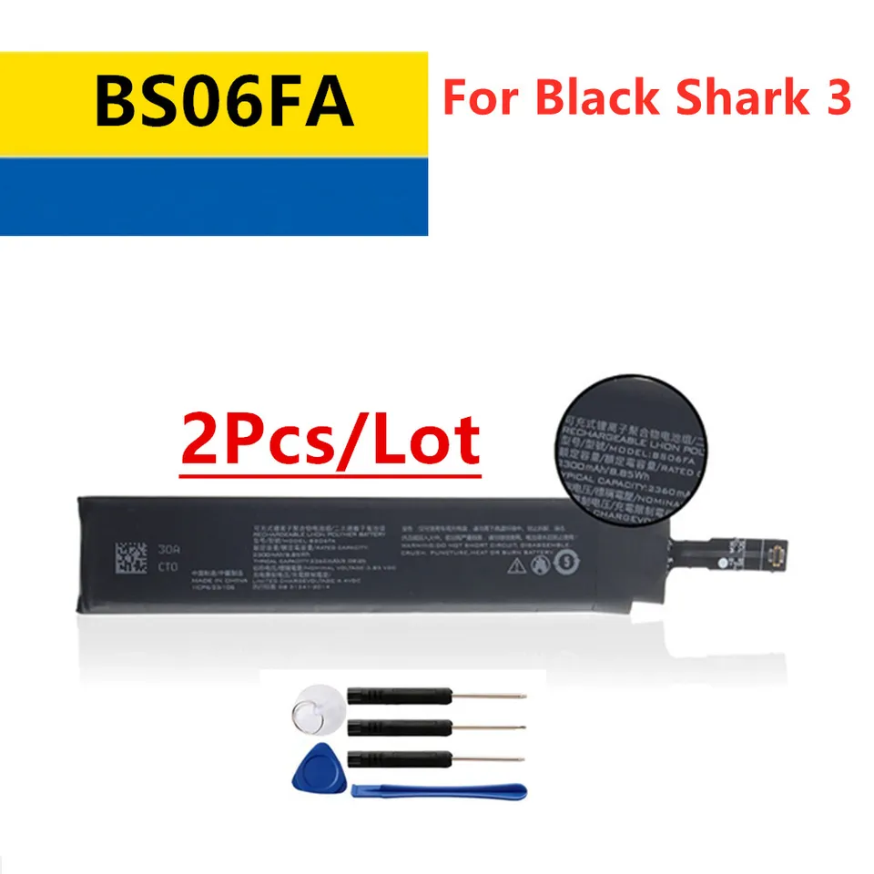 2pcs/veľa nová originálna batéria pre Xiaomi BS06FA pre Xiaomi Black Shark 3 3s BSO6FA High -Capacity Original Battery + Free Tools Tools