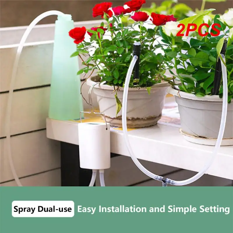2pcs Vnútorný automatický zavlažovací systém Mnoho kvetináčov Čerpadlo Ovládanie kvetinových kvetinových zavlažovacích zariadení Sprinkler Garden Tool