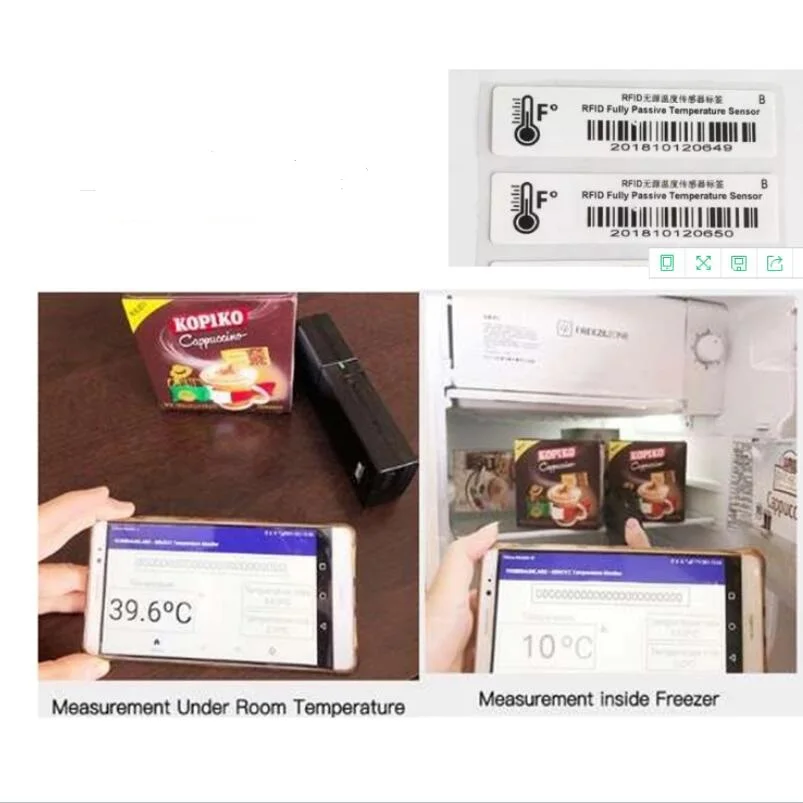 2pcs Vzorka Sensor teploty potravy UHF RFID značky Vodotesné RFID pasívne EPC UHF TAG TAG pre reguláciu teploty studený reťaz