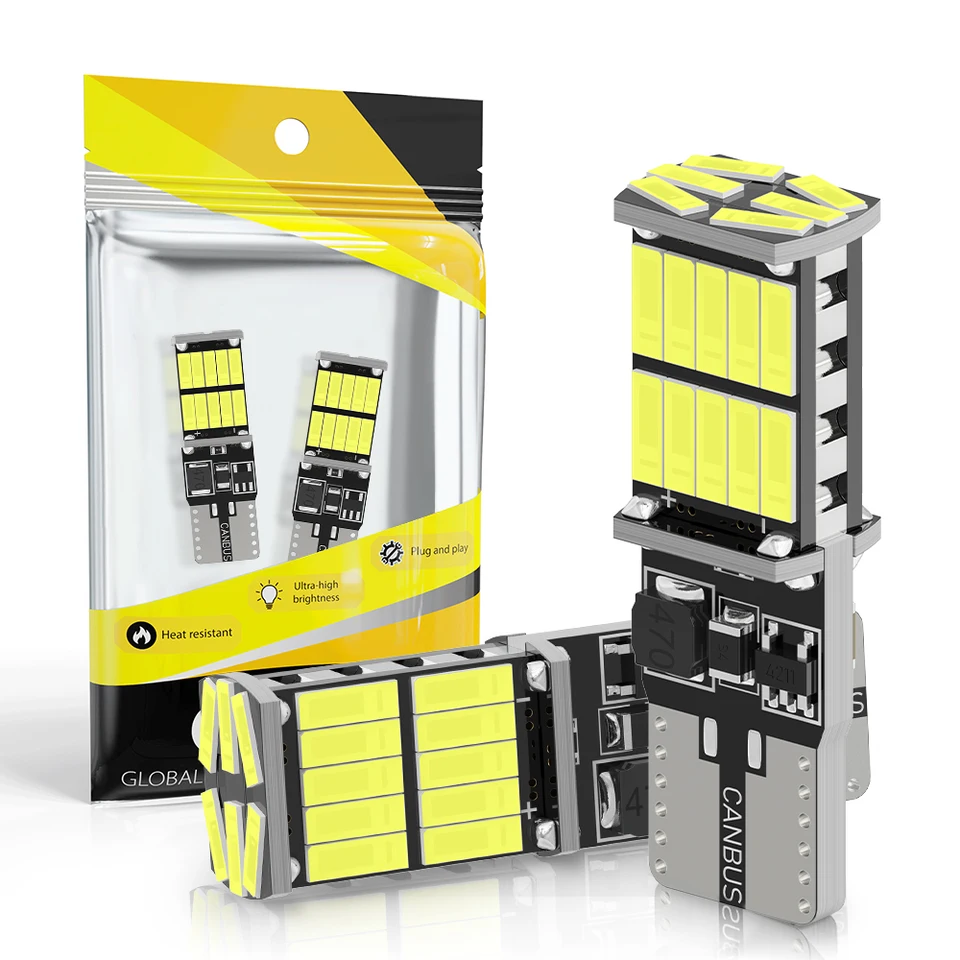 2PCS W5W 194 T10 4014 26SMD CANBUS LED autá Žiarovka 6000K Biele auto Interiérový klinový licenčný štítok Lamp