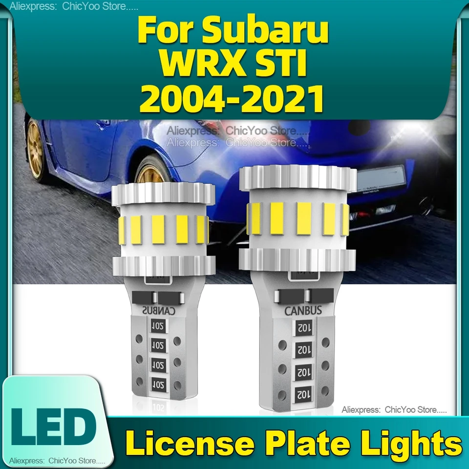 2PCS W5W T10 Auto žiarovka LED LED ŠPZ LETKA 6000K pre Subaru WRX STI 2004 2005 2006 2007 2008 2009 2010 2010 2012 2012 2013-2021