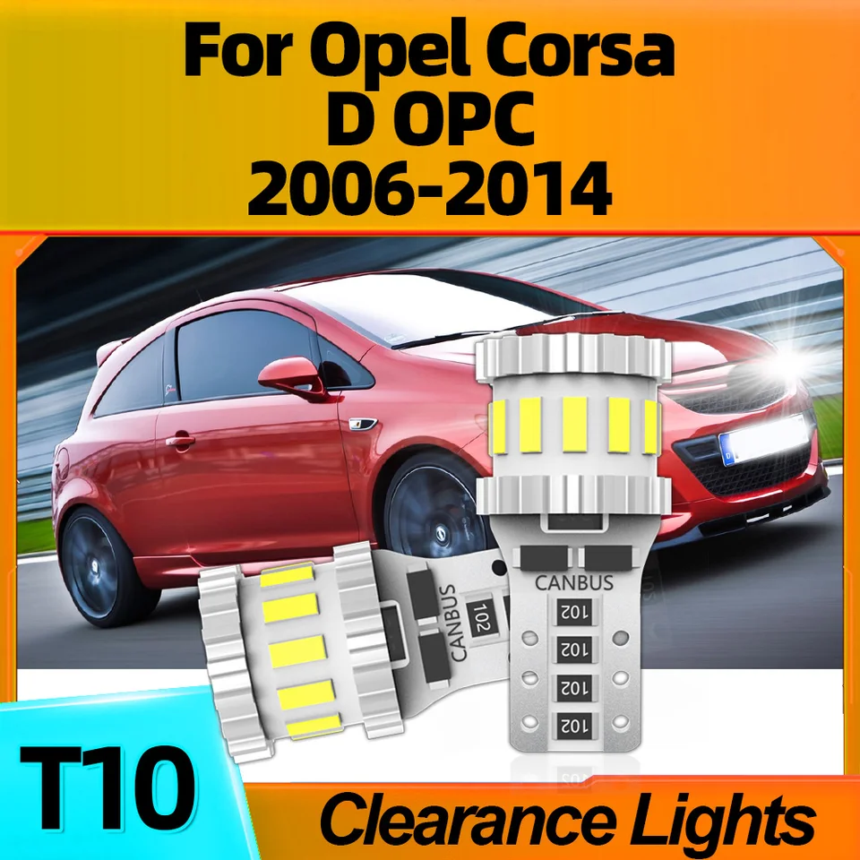 2pcs White 6000K T10 W5W LED pre LED automobilové svetlá LAMPS 800LM pre Opel Corsa D OPC 2006 2007 2008 2009 2009 2010 2012 2012 2013 2014