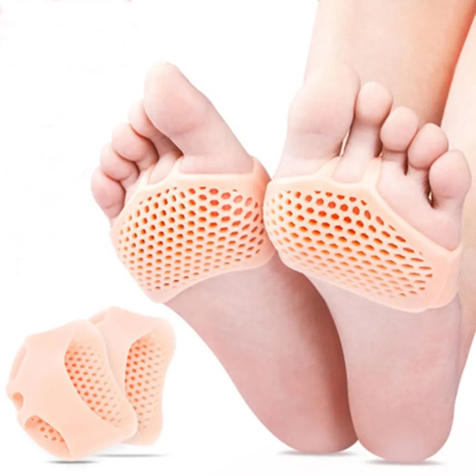 2pcs zmiernenie bolesti Silikónové vankúšiky vložky na prednú časť vložky metatarzálnych vankúšov Masáž Masáž Ortotiká Ortotika Nástroj na nohy