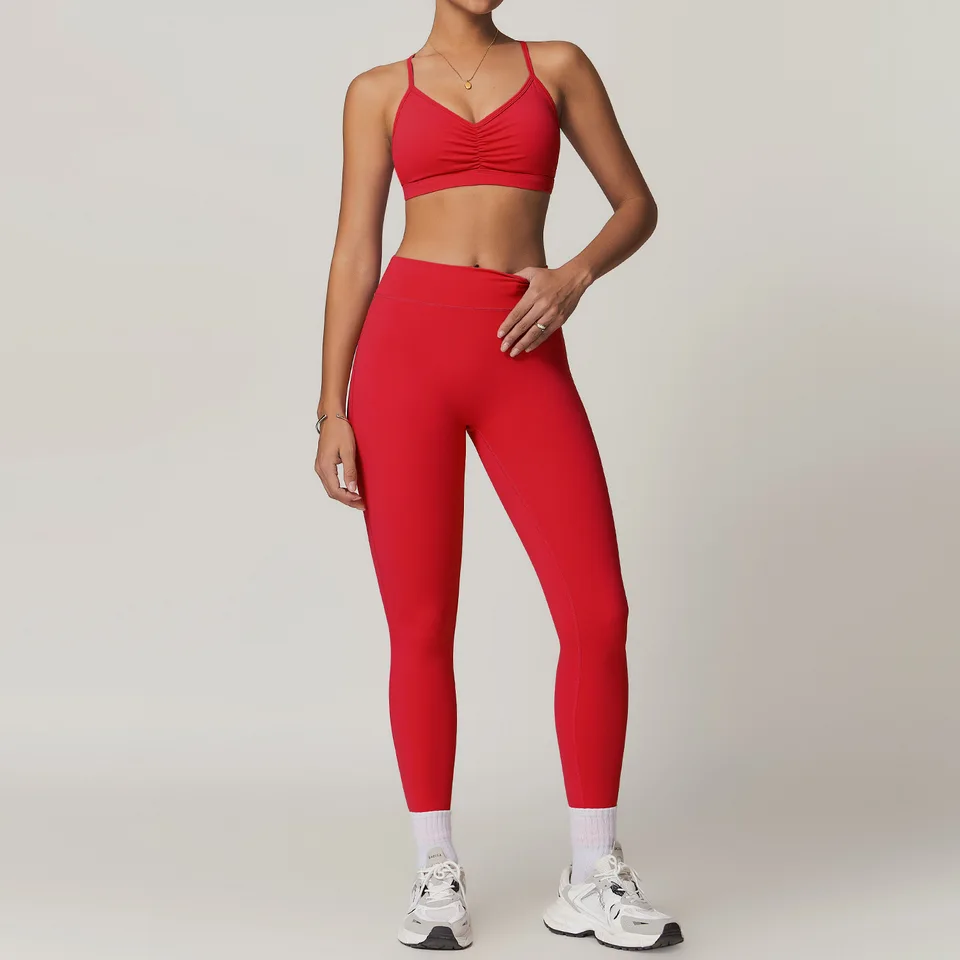 2pcs zvončeky jogy set telocvične oblečenie športového oblečenia pre ženy pre ženy športové podprsenky legíny Športové obleky fitnesssuits