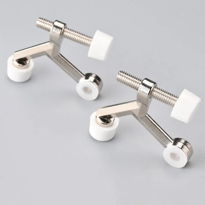 2pcs Závesný kolík Dvere zastávka nastaviteľná ťažká služba skrytá skrytá zastávka s hrubými dverami s gumovým nárazníkom Hardware Dvere