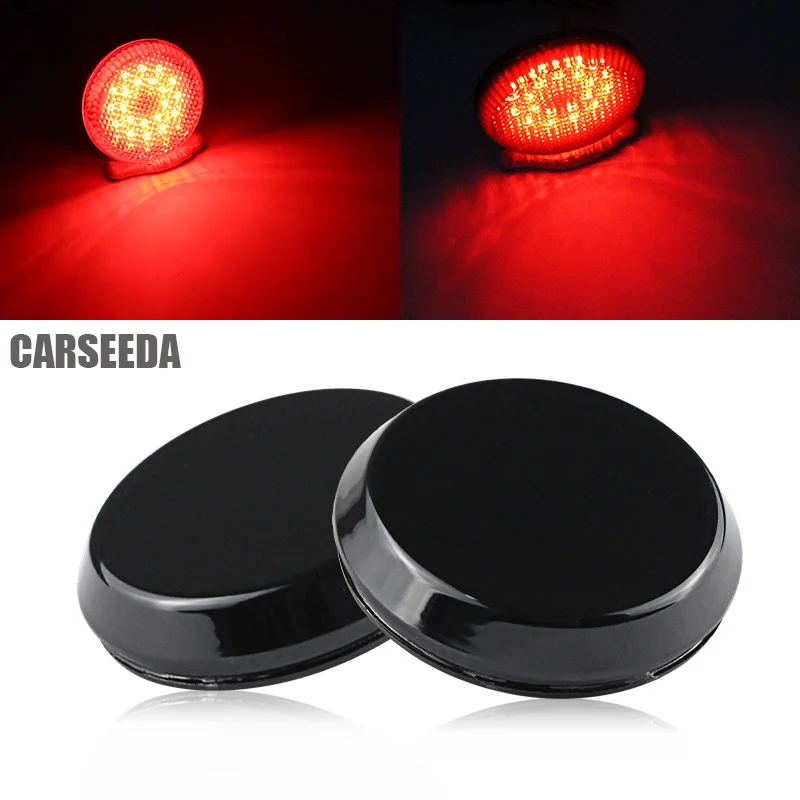 2pcs červená/čierna šošovka LED zadný nárazník reflektor Svetlo brzdové brzdové svetlo svetla pre Toyota Highlander Sequoia Zrr70 Noah Voxy