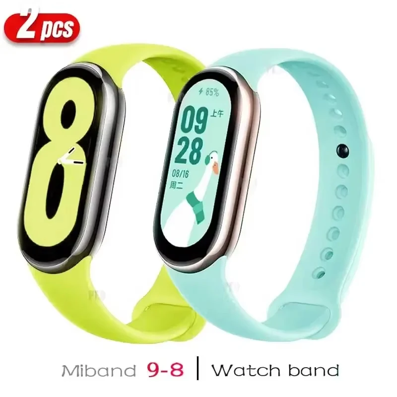 2pcs športový remienok pre Xiaomi Mi Band 9-8-NFC Náhrada MIBAND9/8 Silikónový náramok Waterproof WatchBands Smart Mi Band 9 Prístup