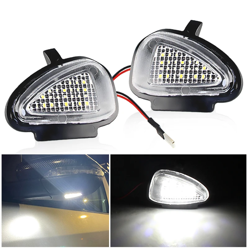 2pcs Žiadna chyba bezplatná Canbus White LED pod bočným zrkadlom Puddle Light OEM6R0945291 pre VW Golf 6 Limousine Cabriolet Variant Touran