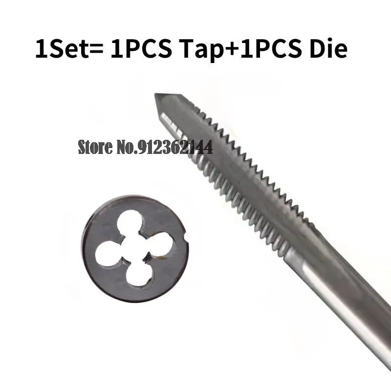 2pcy ľavá ruka kohútik a mazanie M4 M4 M5 M6 LH Metrická jemná vlákna Rovná flauta Taps Round Dies Suit M8 M10 M12 M14 M16 m18 M20