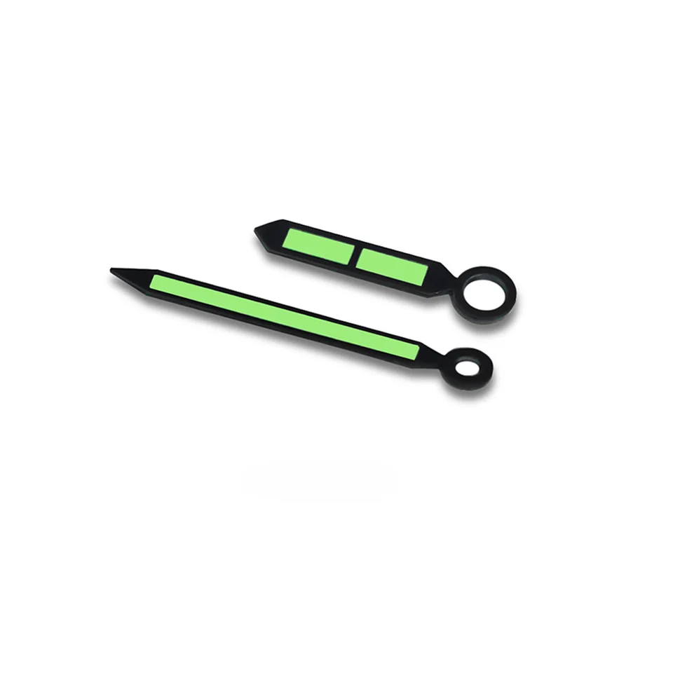 2pins Green Luminous Watch Hands for Eta 6497 6498 ST3600 ST3620 Pohybové ukazovatele ihly hodinky upravené diely